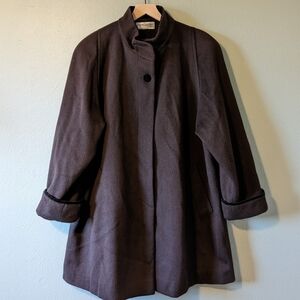 Forecaster of Boston Vintage Brown Overcoat Size 16